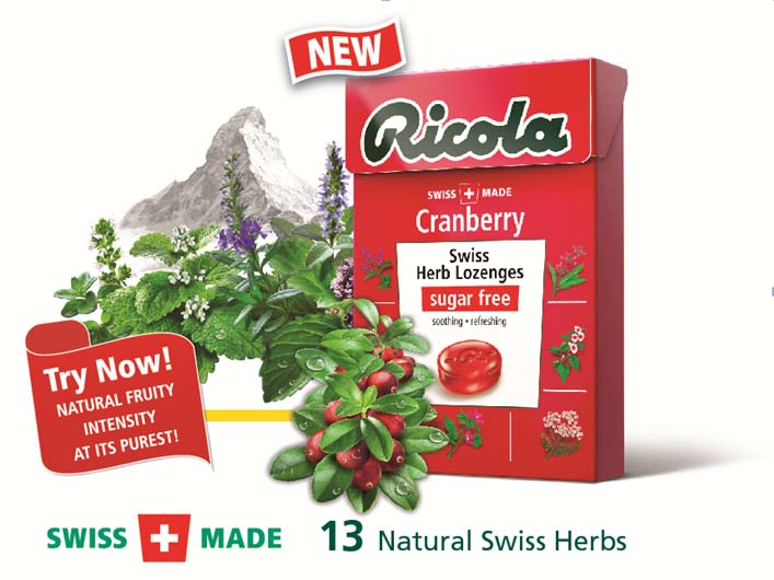 Ricola Việt Nam chuẩn bị ra mắt dòng kẹo thảo mộc vị trái cây Cranberry
